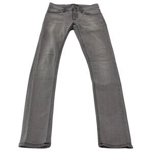 NUDIE JEANS Mens Grey Faded Wash Slim Jeans 28x32